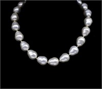 Faux pearl necklace