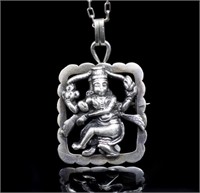 Colonial Indian silver "swami" pendant / brooch