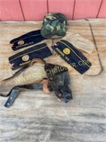 US military gun holster and hats