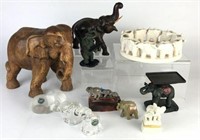 Lenox, Soapstone & Assorted Elephant Figurines
