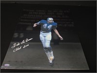 DICK LEBEAU SIGNED 16X20 PHOTO LIONS COA