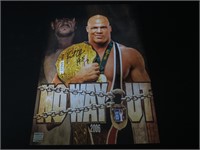 KURT ANGLE SIGNED 11X17 PHOTO WWE COA