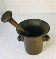 Antique Metal Very Heavy Mortar and Pestle