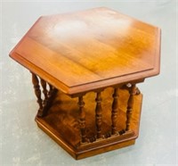Vintage Wood Octagon Shape End table