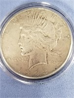 1923 S Peace silver dollar            (33)