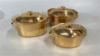 3 Hall Golden Glow Baking Dishes