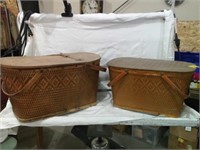 2 WICKER PICNIC BASKETS