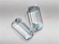(2) Aquamarine Gemstones