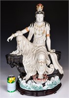 A Shiwan Porcelain Figure by Liu's Brothers 21stC