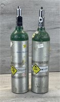 MEDICAL ALUMINUM OXYGEN TANKS EMPTY