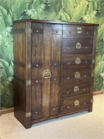 Young Hinkle Armoire Chest W/ Brass Accents