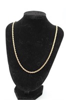 Twisted Rope Gold Chain 14K 25" 21.913g