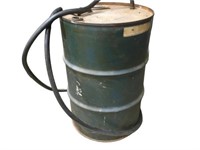 Green Steel 55 Gallon Oil Drum-Industrial Barrel