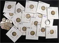 (28) MIXED DATES MERCURY DIMES