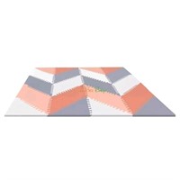 New Skip Hop Playspot- Geo Grey/ Peach, 70 × 56"