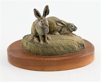 Hamilton Collection Audubon bronzes Bunny rabbit