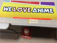 36x14 We Love Anime damaged