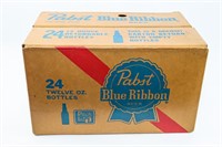 Cardboard Pabst Blue Ribbon Beer Bottle Case