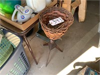 Plant Stand Basket/ Wood Box