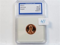 2002 S Proof Lincoln Cent Penny PR 70 DCAM IGS