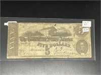 n1863 Confederate $5