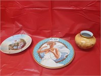 Helen of Troy  Bovaria plates and cherub vase