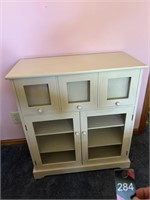 White Cabinet with Glass Doors 27"W x 121/2"D...