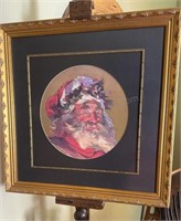 FRAMED ART PRINT SANTA PORTRAIT