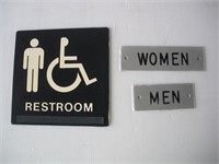 Aluminum Men/Woman Signs & Plastic Restroom Sign