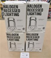 4 New Halogen Recessed Lighting Housing & Trims