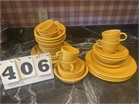 Yellow Fiesta Ware Dishes