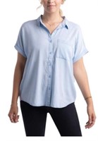 Como Vintage Women's Short Sleeve Tencel Blouse,