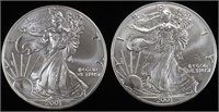 (2) 2001 AMERICAN SILVER EAGLES