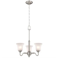 Creekford 3-Light Brushed Nickel Chandelier with F