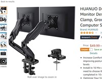 HUANUO Dual Monitor Stand - Adjustable Spring Moni