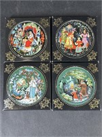 Russian Fairy Tales Porcelain Ornament Set of 4