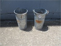 2 Galvanized Flower Buckets (with Drain holes)