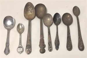 Vtg. Stainless & Silver-Plated Spoons incl. WM