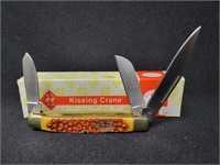 KISSING CRANE - KC6329BR - 3 BLADE FOLDING POCKET