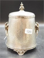 Good Victorian silver plate biscuit barrel