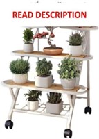 Plant Stand Indoor With Wheels Rolling Tiered