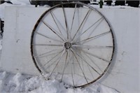 Vintage Steel Wagon Wheel