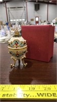 FABERGE JEWELED TRICKET BOX EGG