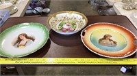 LIMOGE BOWL & 2 AUSTRIAN PLATES