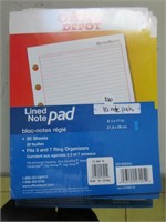 10- Lined Not Pads