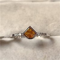 $2000 10K  Fancy Color Diamond(0.55ct) Ring