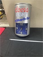 Silver Bullet Coors Light clock