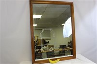 A BIG WOOD WALL MIRROR