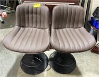 You Nike Faux Leather Swiveling Chairs, 34in