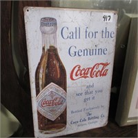 REPRO COCA-COLA TIN SIGN